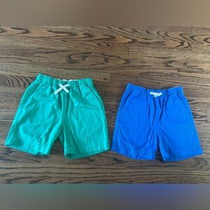 Crewcuts Boys Drawstring Chino Shorts Bundle, Green (Size 10), Blue (Size 8)